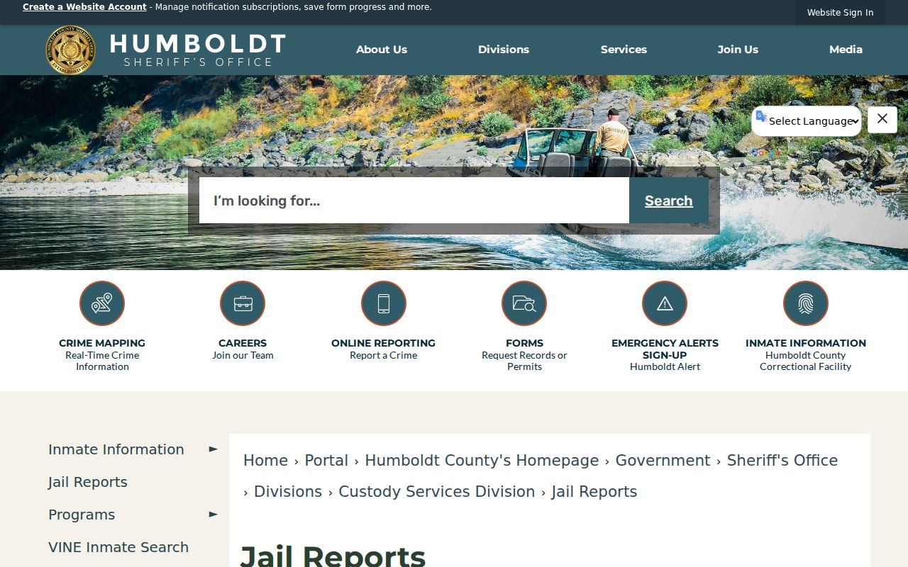 Eureka neighbors Humboldt custody report